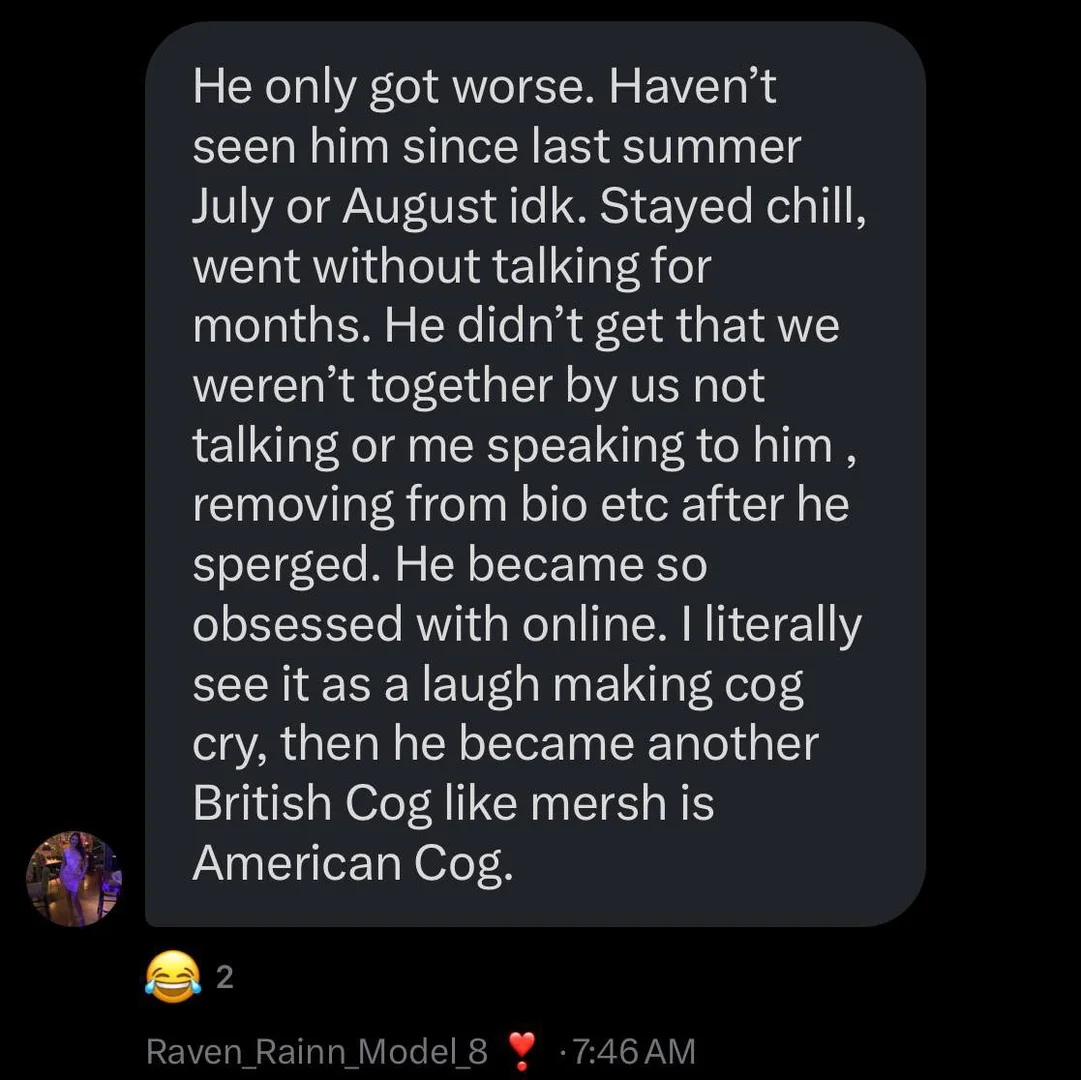 Kyle Coleman AKA Hujan - Ralph tweet about Kyle's breakup with Raven - screenshot attachment 1.webp