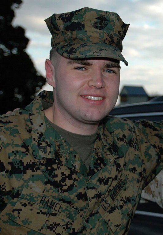 J.D. Vance in U.S. Marine Corps camouflage uniform
