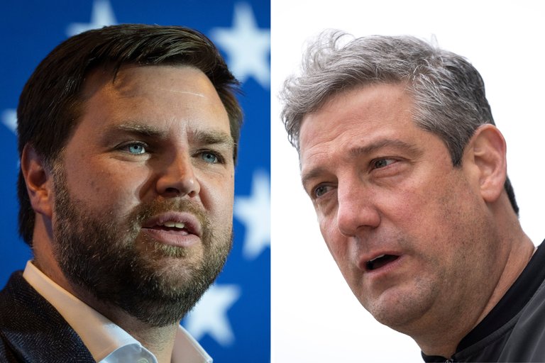 J.D. Vance and Tim Ryan side-by-side portraits